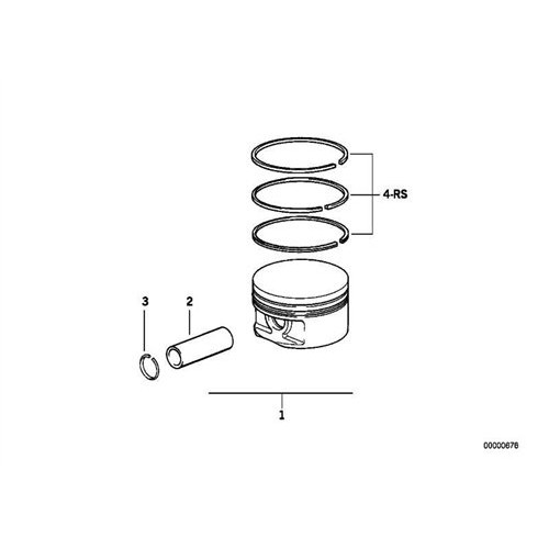 بي ام دبليو المكبس 0.25 E39 E38 E31 0831201 11251432546