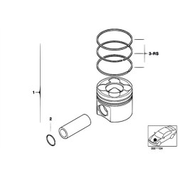 BMW Ring M47 M57 Std M47 4pcs-M57 6 M47 -M57 6 قطع قياسية E46 E65 E53 X5 0611440000 11252247384