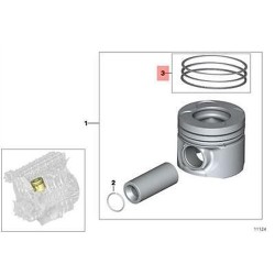 حلقة المكبس BMW M57n2 84*2 5+2+2 0.50 84*2.5+2+2+2mm 0.50 E90 642180700 11257798370