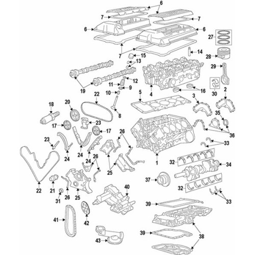 BMW Culata Cuerpo Pistón E53 M62 11007503394