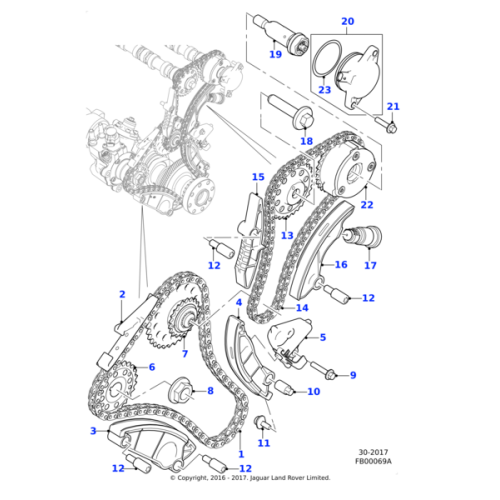 Tensor de cadena de distribución Jaguar F-Pace Jde40403